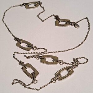 Pilgrim retro looking long necklace green enamel